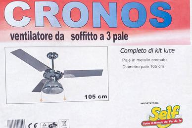 Ventilatore a soffitto con kit luce