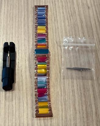 Cinturino orologio in oro rosa arcobaleno 20mm
