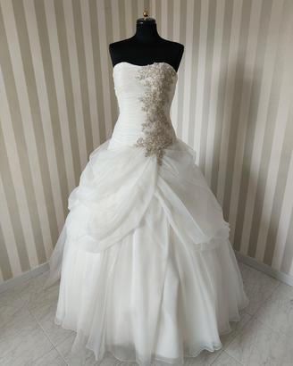 abito da sposa inorganza in taglia 46