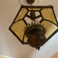 Lamaodario vintage anni 70 giallo e marrone