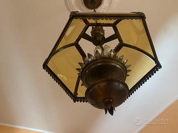 Lamaodario vintage anni 70 giallo e marrone