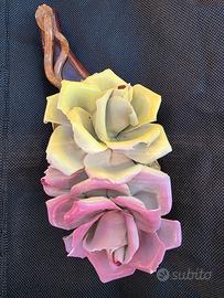 Composizione floreale Capodimonte in ceramica