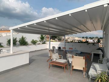 Pergola retrattile in pvc e alluminio