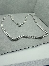 catenina uomo tipo cubana in acciaio