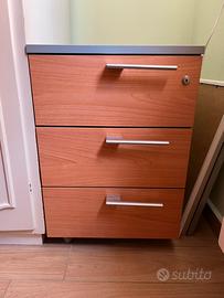 Cassettiera 3 cassetti con serratura