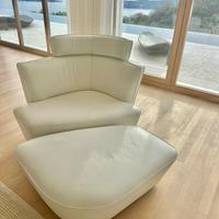 Poltrona con sgabello „drift“ Walter Knoll