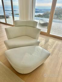 Poltrona con sgabello „drift“ Walter Knoll