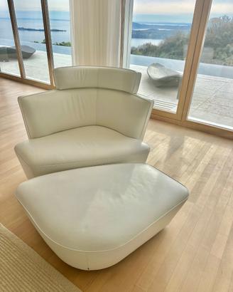 Poltrona con sgabello „drift“ Walter Knoll