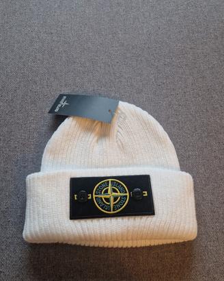 berretto stone island bianco taglia unica 