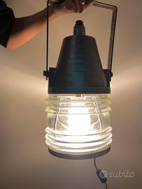 Lampada faro industriale navale vintage