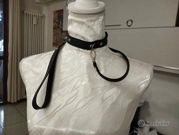 Choker unisex con guinzaglio 