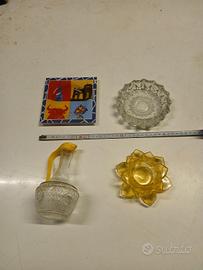 Stok 4 Pz Tre posaceneri e oliera vetro. Articoli 