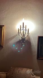 coppia di applique a cinque luci