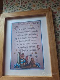 Per la camera dei Bambini " Le Regole della casa" 