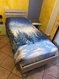 Letto singolo DIELLE rete in doghe 87x202 cm