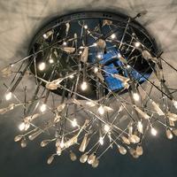 2 Lampadari Moderni in acciaio e vetro