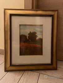 Quadro Vintage campo di papaveri