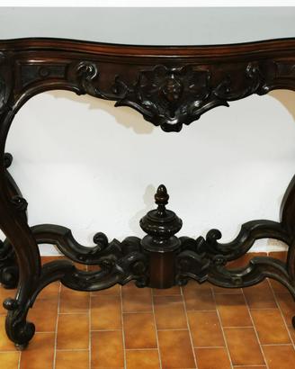consolle, tavolo e sedie d'epoca