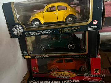 Modellini auto Volkswagen e Mercedes