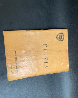 Lancia Fulvia manuale Uso e Manutenzione