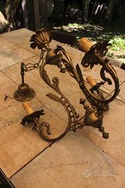 LAMPADARIO E D APPLIQUES IN OTTONE
