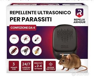 Conf. da 4 PZ. Repellente ultrasonico Insetti e to