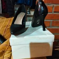 scarpe lancetti nere con tacco tg 38