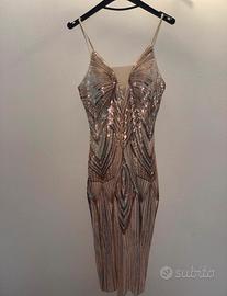 Vestito elegante con paillettes effetto glitter