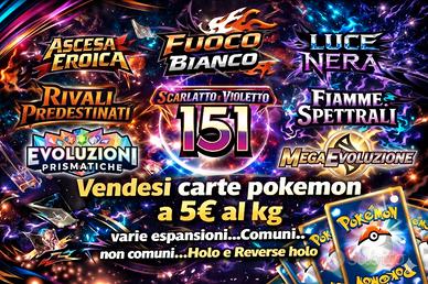 Carte pokemon al kg varie espansioni 