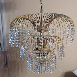 Lampadario a cascata vintage