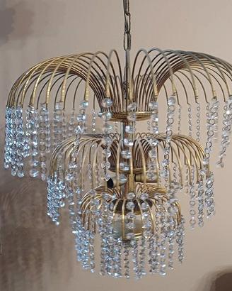 Lampadario a cascata vintage