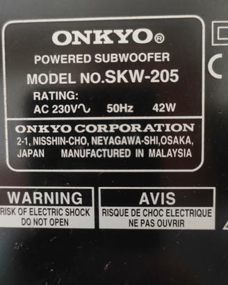 sub + amplificatore ONKYO