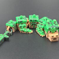 Drago Articolato  - Stile Minecraft Fidget Toy