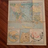 cartina geografica Grecia antica e città 