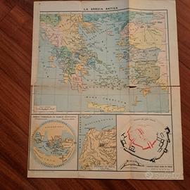 cartina geografica Grecia antica e città 
