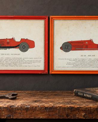 Coppia quadri Alfa Romeo – P3 e 16C 316