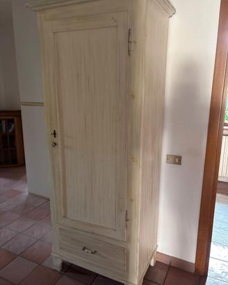 Armadio Colonna 1 Anta Stile Shabby Chic in Legno