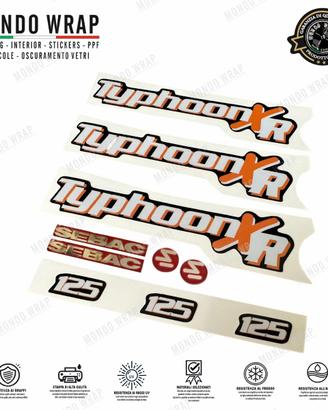 Adesivi compatibili con scooter TyphoonXR 125