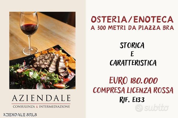 Caratteristica osteria/enoteca in centro storico