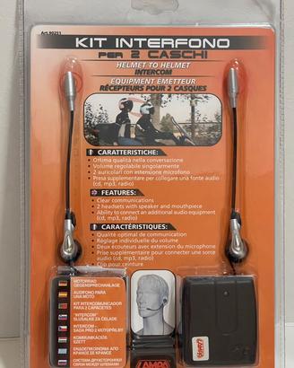 Interfono moto Lampa 90251 per 2 caschi nuovo