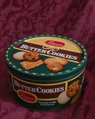 Scatola in latta tonda LAZZARONI BUTTER COOKIESi