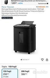 Trisruvian Distruggidocumenti Professionale Nuovo