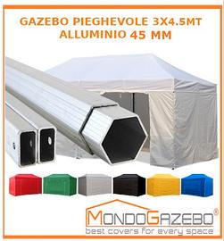 Gazebo 3x4,5 ALU 45 impermeabile mercatini stand
