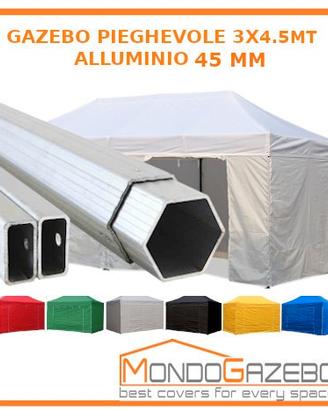 Gazebo 3x4,5 ALU 45 impermeabile mercatini stand