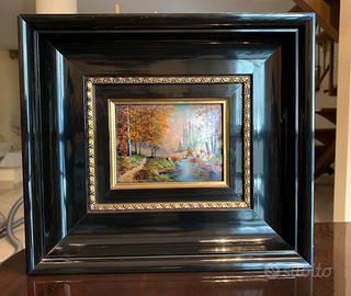 Quadretto di smalto su ceramica Limoges