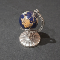 Miniatura D'Epoca Mappamondo in Argento