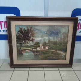 QUADRO OLIO SU TAVOLA 68X48 M.L. MIGLIORATI PAESAG