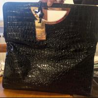 Borsa Cinti stampata coccodrillo