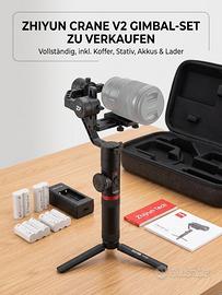 Gimbal 3 Assi Zhiyun Crane v2 con Valigia