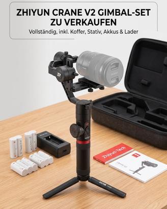 Gimbal 3 Assi Zhiyun Crane v2 con Valigia